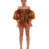 New Andrea Iyamah Omma Crop Top-Kola Print