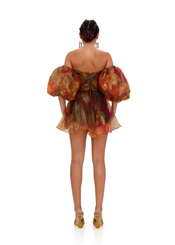 New Andrea Iyamah Omma Crop Top-Kola Print