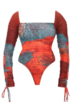 Cheap Andrea Iyamah Paro Mesh Bodysuit