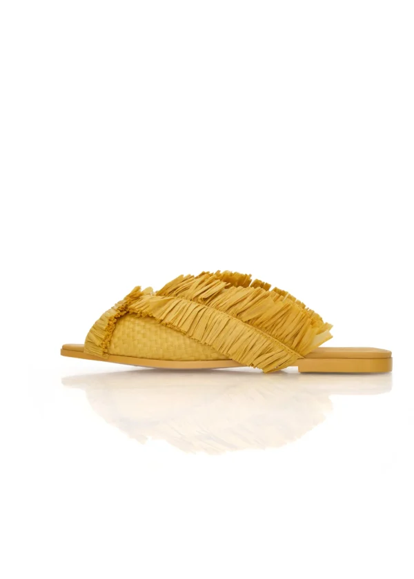 Discount Andrea Iyamah Pola Slippers-Mustard