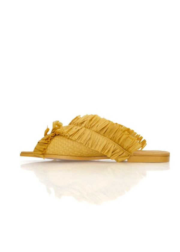Discount Andrea Iyamah Pola Slippers-Mustard
