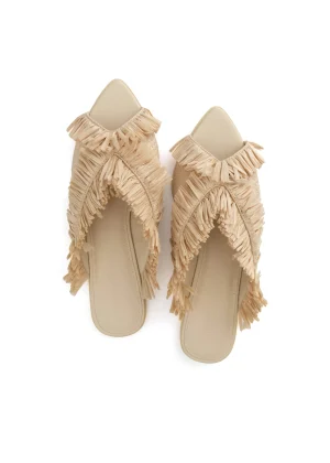Shop Andrea Iyamah Pola Slippers-Natural