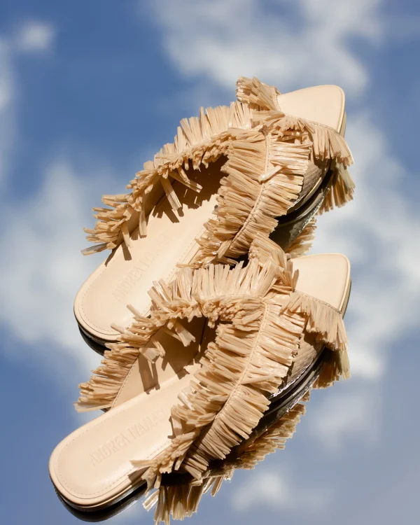 Shop Andrea Iyamah Pola Slippers-Natural