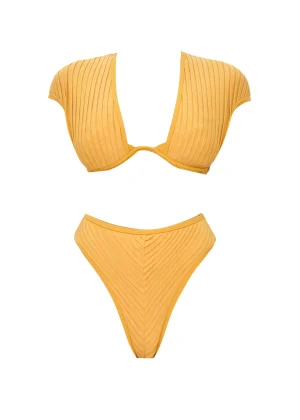 Store Andrea Iyamah Pura High Rise Bikini-Mustard