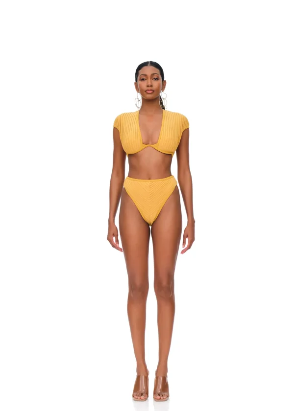 Store Andrea Iyamah Pura High Rise Bikini-Mustard