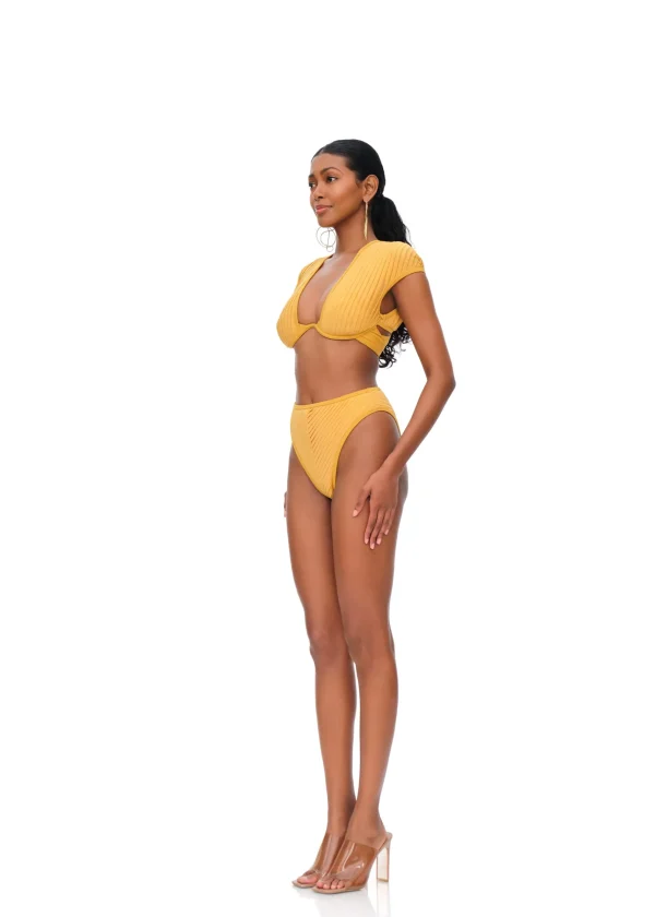 Store Andrea Iyamah Pura High Rise Bikini-Mustard