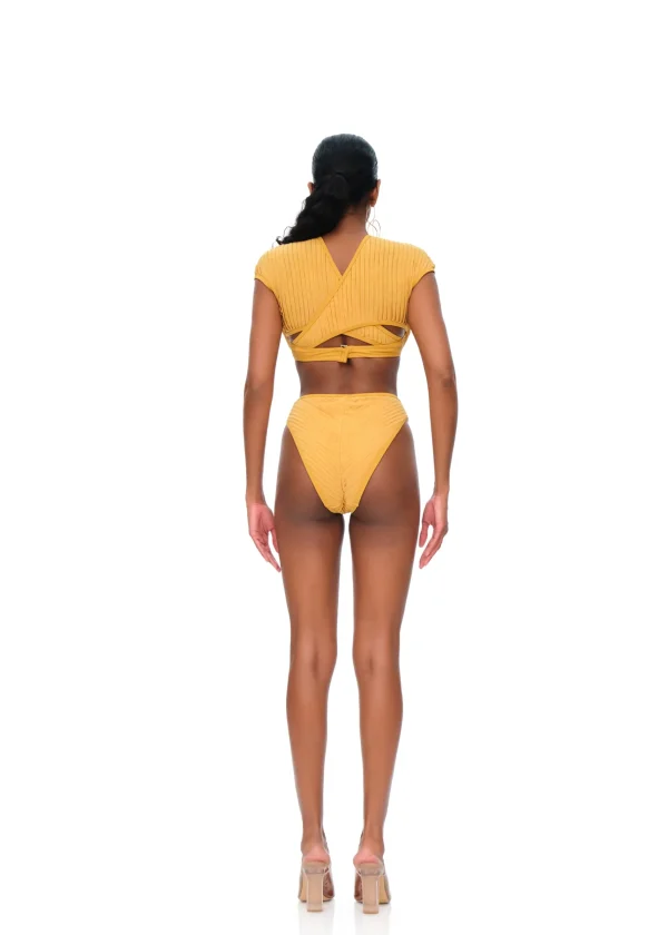 Store Andrea Iyamah Pura High Rise Bikini-Mustard