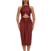 Best Sale Andrea Iyamah Reni Midi Dress-Chocolate