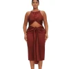 Best Sale Andrea Iyamah Reni Midi Dress-Chocolate