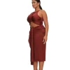 Best Sale Andrea Iyamah Reni Midi Dress-Chocolate