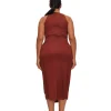 Best Sale Andrea Iyamah Reni Midi Dress-Chocolate