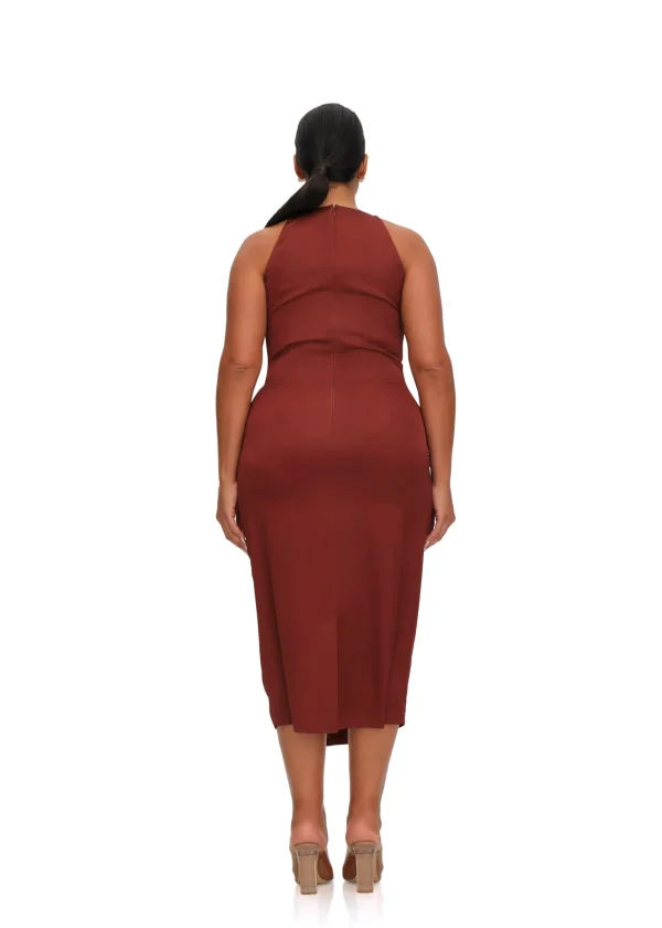 Best Sale Andrea Iyamah Reni Midi Dress-Chocolate