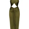 Discount Andrea Iyamah Reni Midi Dress-Olive