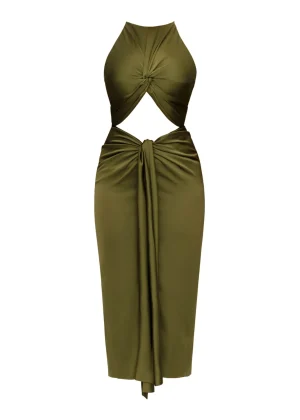 Discount Andrea Iyamah Reni Midi Dress-Olive