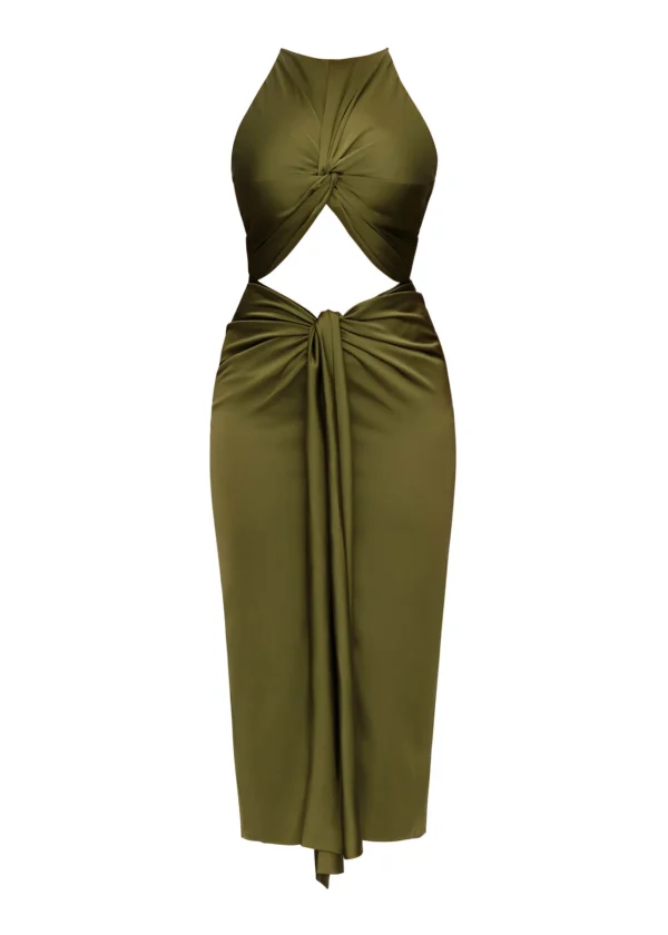 Discount Andrea Iyamah Reni Midi Dress-Olive
