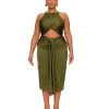 Discount Andrea Iyamah Reni Midi Dress-Olive