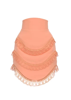 Fashion Andrea Iyamah Rizo Corset Skirt-Powder Peach
