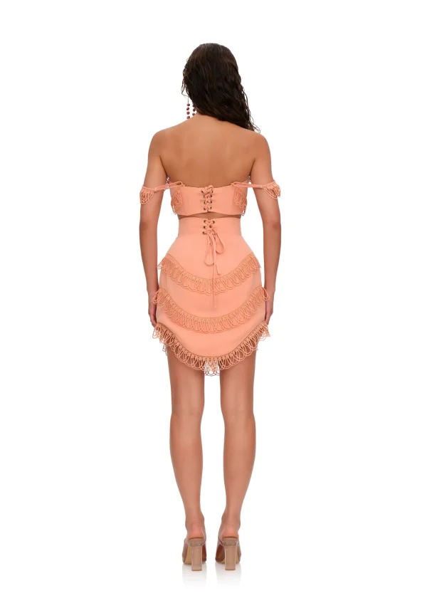 Fashion Andrea Iyamah Rizo Corset Skirt-Powder Peach