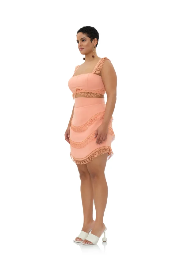 Fashion Andrea Iyamah Rizo Corset Skirt-Powder Peach