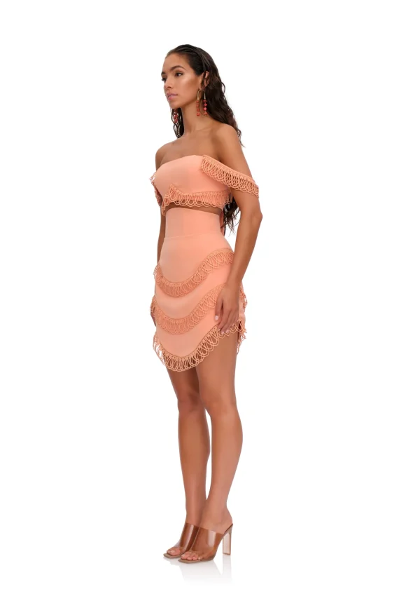Shop Andrea Iyamah Rizo Crop Top-Powder Peach