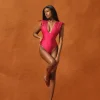 Best Sale Andrea Iyamah Roba One Piece Swimsuit-Ruby