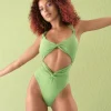 Store Andrea Iyamah Rora One Piece Swimsuit-Aloe