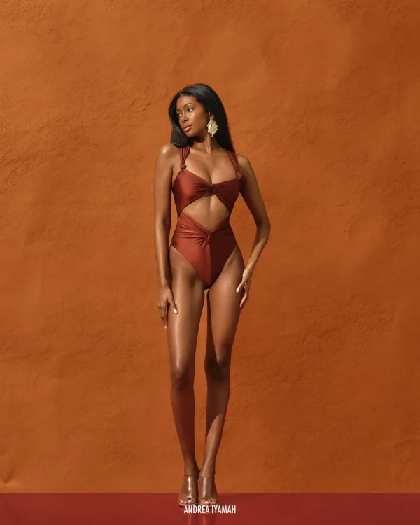 Clearance Andrea Iyamah Rora One Piece Swimsuit-Chocolate