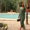 Outlet Andrea Iyamah Sayo Kaftan Dress-Forest