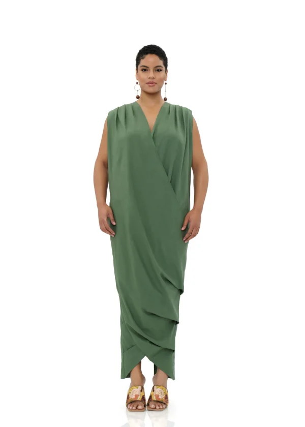 Outlet Andrea Iyamah Sayo Kaftan Dress-Forest