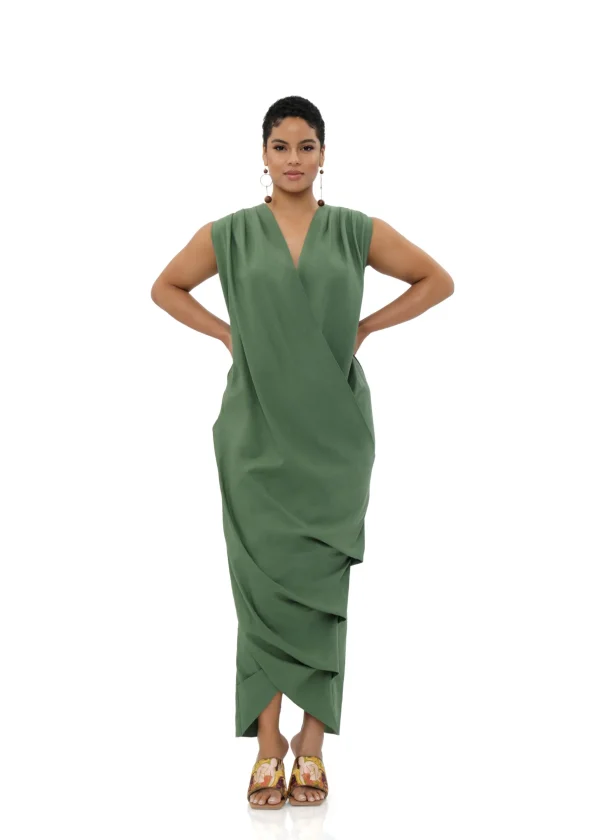 Outlet Andrea Iyamah Sayo Kaftan Dress-Forest