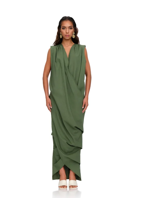 Outlet Andrea Iyamah Sayo Kaftan Dress-Forest