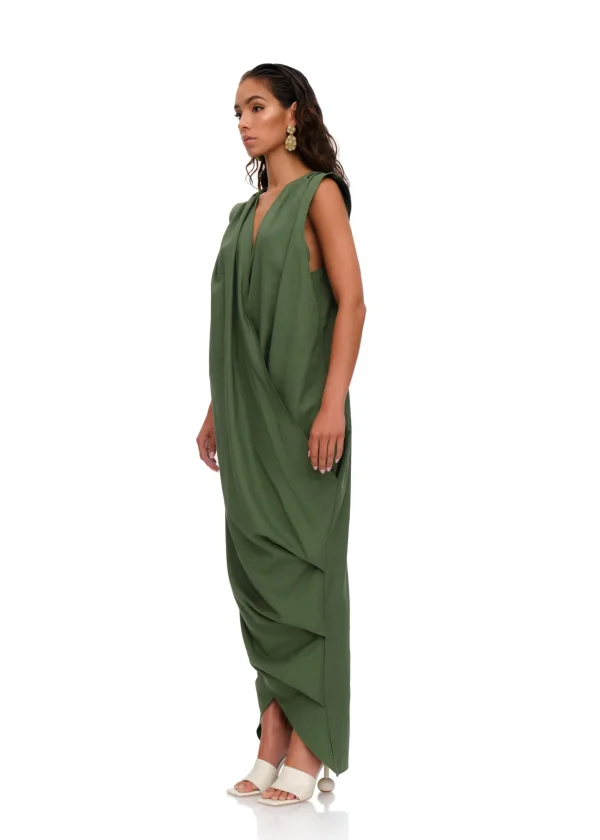 Outlet Andrea Iyamah Sayo Kaftan Dress-Forest