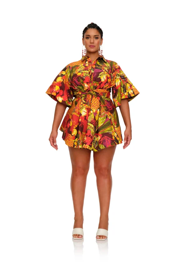 Discount Andrea Iyamah Shanti Romper-Kola Print