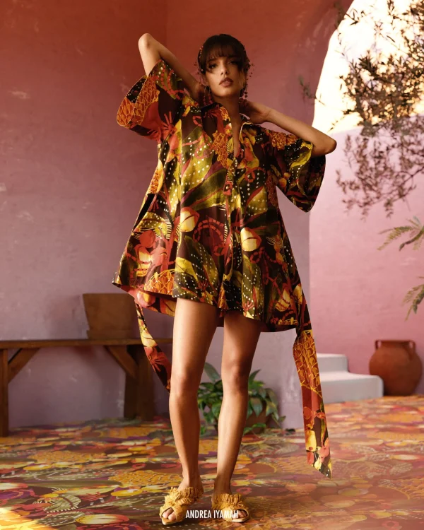 Discount Andrea Iyamah Shanti Romper-Kola Print