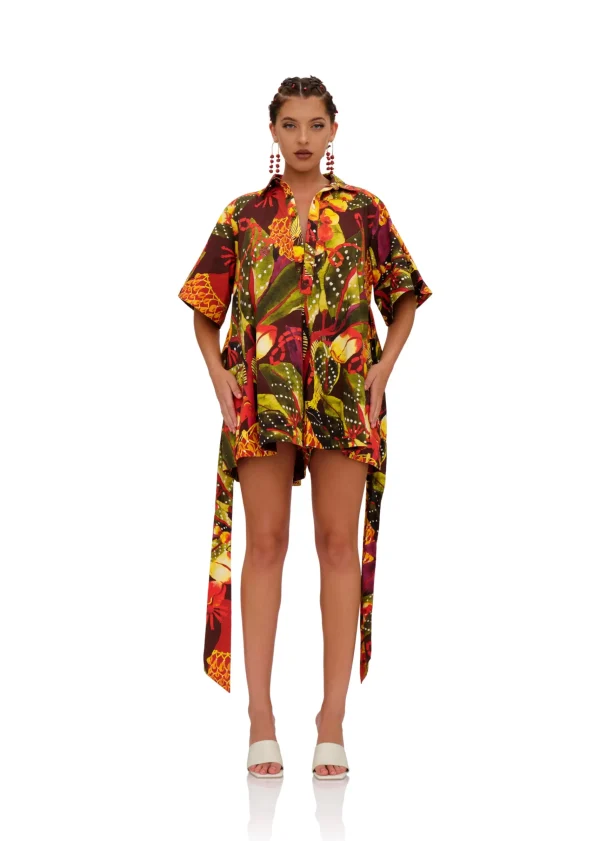 Flash Sale Andrea Iyamah Shanti Romper-Kola Print