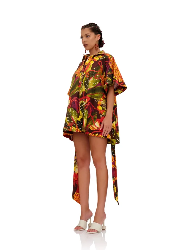 Discount Andrea Iyamah Shanti Romper-Kola Print