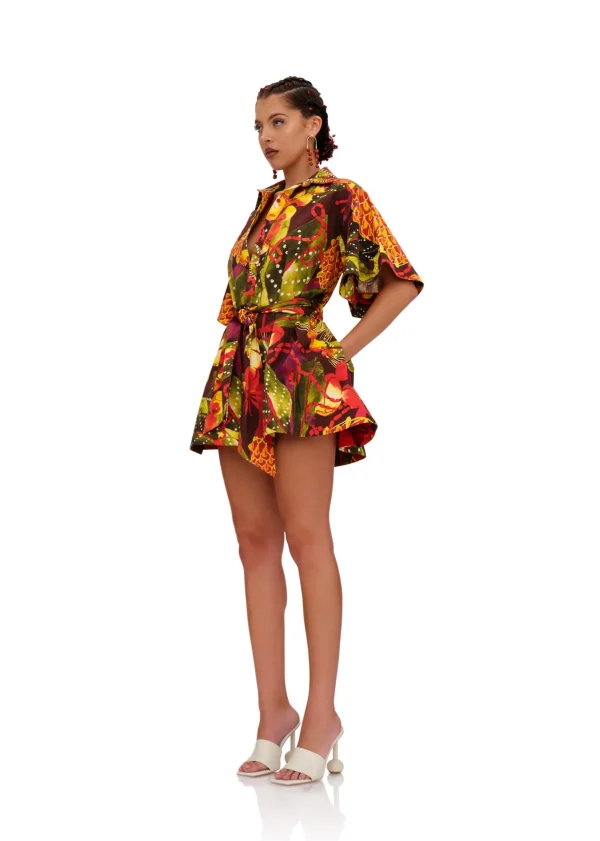Discount Andrea Iyamah Shanti Romper-Kola Print