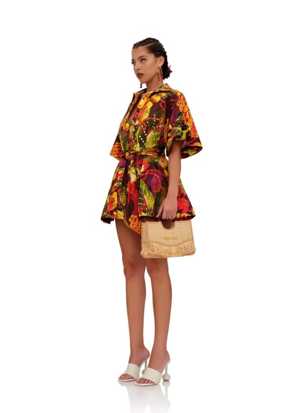 Discount Andrea Iyamah Shanti Romper-Kola Print