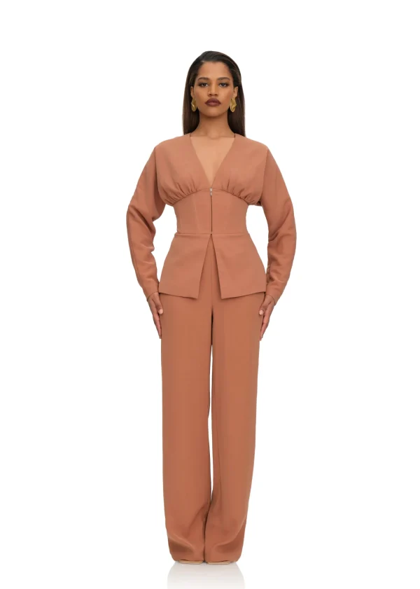Outlet Andrea Iyamah Sita Corset Pants-Dust