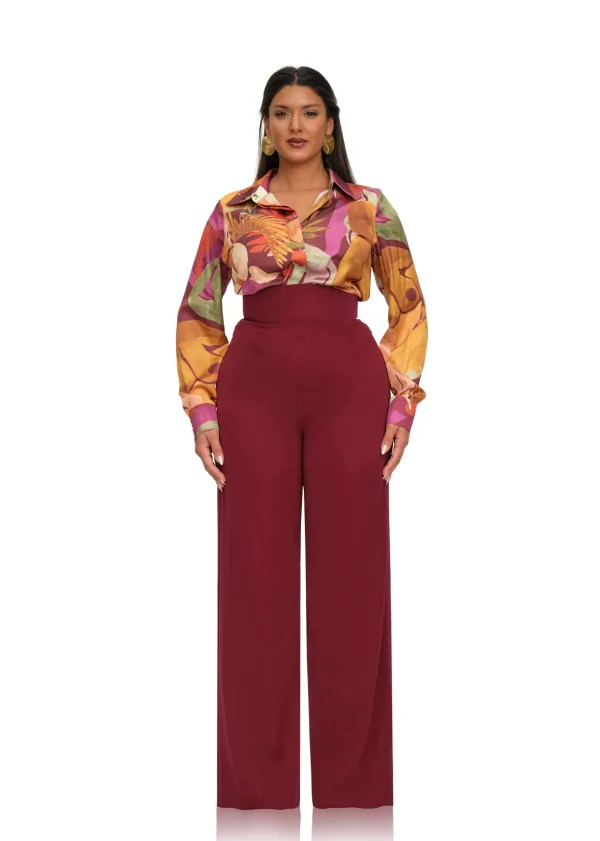 Shop Andrea Iyamah Sita Corset Pants-Plum