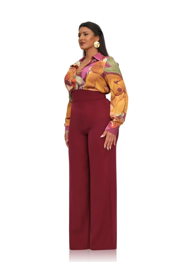 Shop Andrea Iyamah Sita Corset Pants-Plum