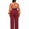 Shop Andrea Iyamah Sita Corset Pants-Plum