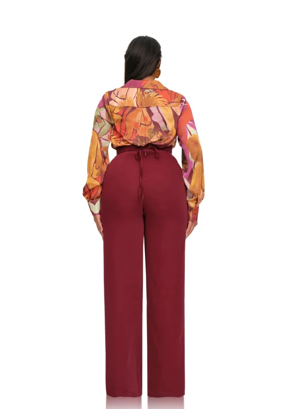 Shop Andrea Iyamah Sita Corset Pants-Plum