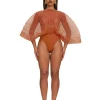 Store Andrea Iyamah Sombra Bodysuit-Rust Pomegranate