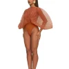 Store Andrea Iyamah Sombra Bodysuit-Rust Pomegranate