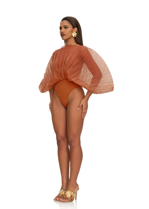 Store Andrea Iyamah Sombra Bodysuit-Rust Pomegranate