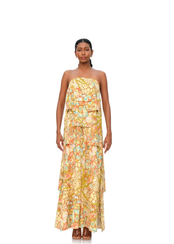 Discount Andrea Iyamah Strata Maxi Dress-Ilia Print
