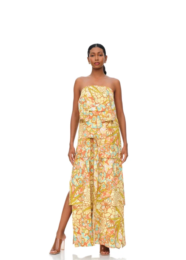 Discount Andrea Iyamah Strata Maxi Dress-Ilia Print