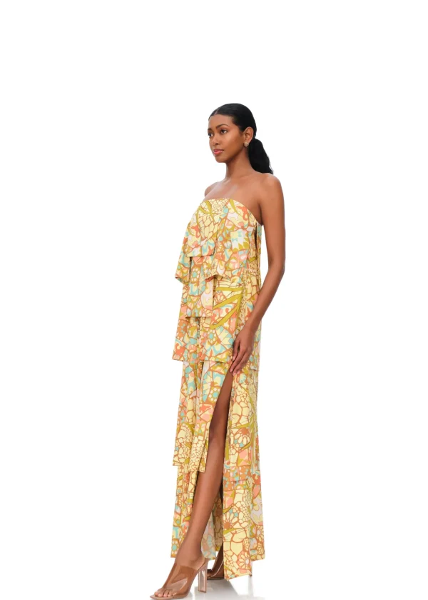 Discount Andrea Iyamah Strata Maxi Dress-Ilia Print