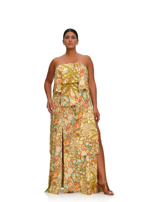 Discount Andrea Iyamah Strata Maxi Dress-Ilia Print